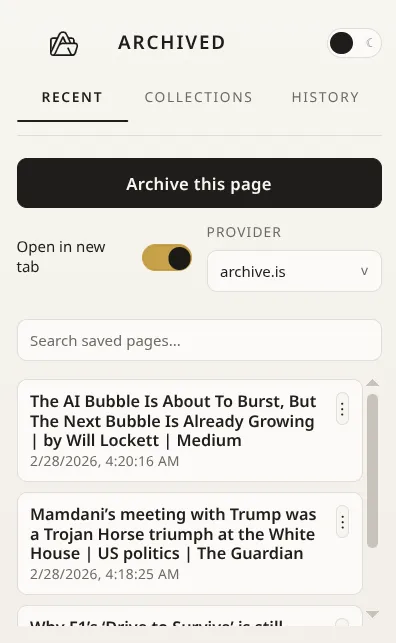 Archived Interface Screenshot 1